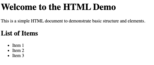 The rendered HTML